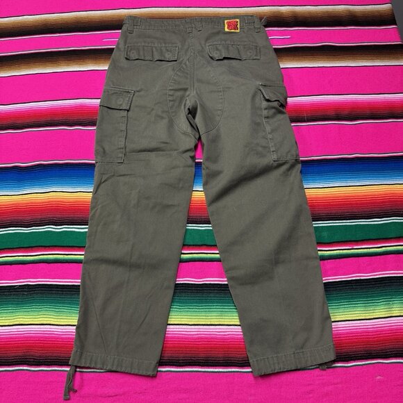 Empyre Cargo Pants Men 28 (Fit 30x28) Green Baggy Skater Loose Military Gorpcore - Picture 2 of 7